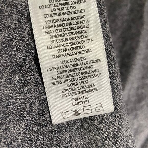 Calvin Klein Gray Logo Graphic 3/4 Sleeve Top Women’s Medium Cotton Modal Blend - Picture 9 of 10